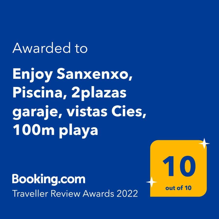 Appartamento Enjoy Sanxenxo,200M Playa, Balcon Vistas Cies, Piscina & Terraza Azotea,2 Plazas Garaje, 2 Banos, Muy Luminoso, Muy Tranquilo,Muy Equipado, Centrico Esterno foto